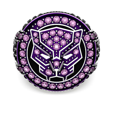 Marvel Black Panther 戒指, 黑豹, 紫色, 鍍白金色 - Swarovski, 5663351