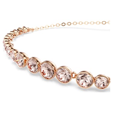 Imber Tennis bracelet, Mixed round cuts, Pink, Rose gold-tone plated - Swarovski, 5663393