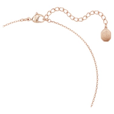 Pendentif Idyllia, Plume, Blanc, Placage de ton or rosé - Swarovski, 5663483