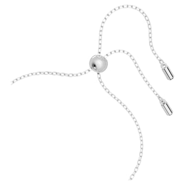 Dextera bracelet, Interlocking loop, Blue, Rhodium plated - Swarovski, 5663493