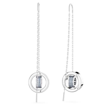 Orecchini pendenti Dextera, Lunghi, Blu, Placcato rodio - Swarovski, 5663498
