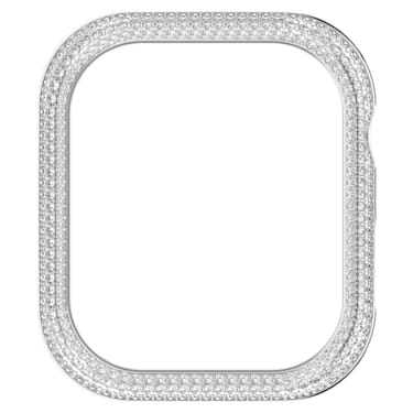 Sparkling case, For Apple Watch® Series 7, 41 mm, Silver tone - Swarovski, 5663567