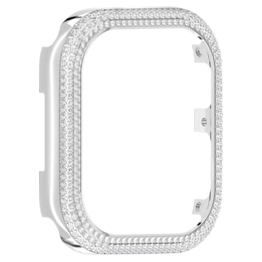 Sparkling case, For Apple Watch® Series 7, 41mm, Silver Tone - Swarovski, 5663567