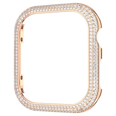 Sparkling case, For Apple Watch® Series 7, 41 mm, Rose gold tone - Swarovski, 5663568