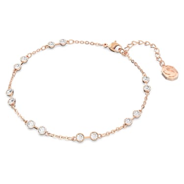 Swarovski Remix Collection Strand, Yuvarlak kesim, Beyaz, 18k pembe altın rengi yüzey - Swarovski, 5664055