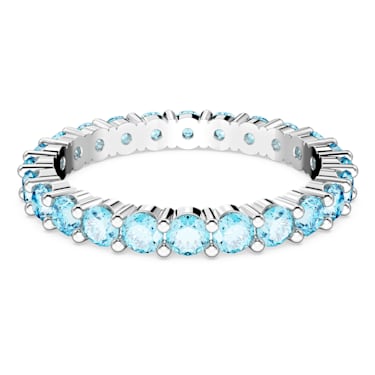 Matrix Ring, Rundschliff, Blau, Rhodiniert - Swarovski, 5664429
