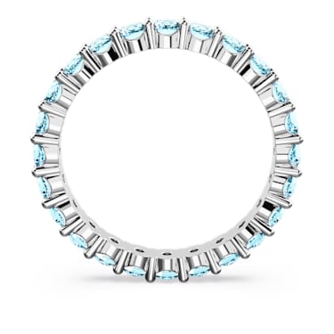 Matrix Ring, Rundschliff, Blau, Rhodiniert - Swarovski, 5664429