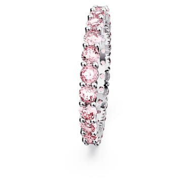 Prstan Matrix, Okrogli rez, Roza, Prevleka iz rodija - Swarovski, 5664430