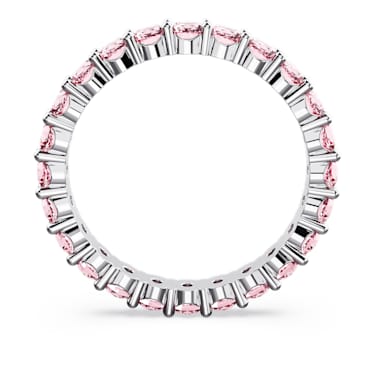 Prstan Matrix, Okrogli rez, Roza, Prevleka iz rodija - Swarovski, 5664430