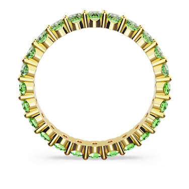 Matrix Ring, Rundschliff, Grün, Goldlegierungsschicht - Swarovski, 5664433