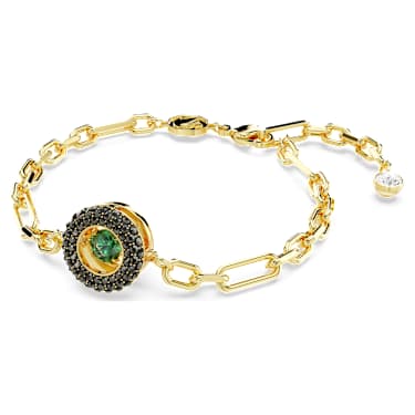 Una Armband, Grün, Goldlegierungsschicht - Swarovski, 5665237