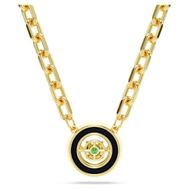 Una pendant, Green, Gold-tone plated - Swarovski, 5665238