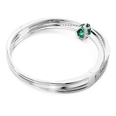Hyperbola Armreif, Grün, Rhodiniert - Swarovski, 5665327