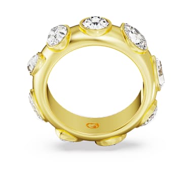 Imber ring, Mixed cuts, White, Gold-tone plated | Swarovski 