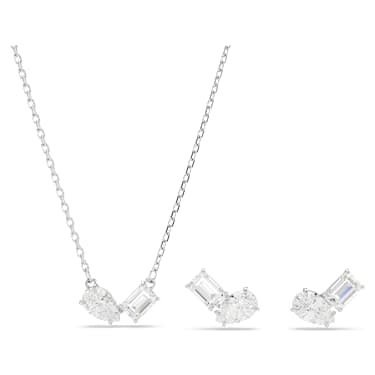 Mesmera Set, Verschiedene Schliffe, Weiß, Rhodiniert - Swarovski, 5665829