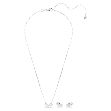 Conjunto Mesmera, Tallas mixtas, Blanco, Baño de rodio - Swarovski, 5665829