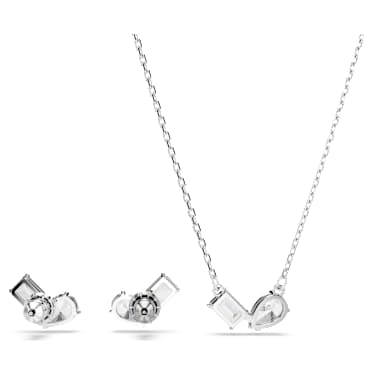 Mesmera Set, Verschiedene Schliffe, Weiß, Rhodiniert - Swarovski, 5665829