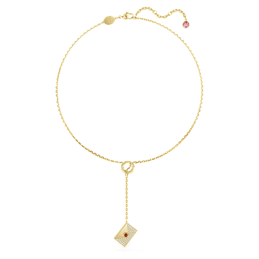 Letra 套裝, 情書, 粉紅色, 鍍金色色調 - Swarovski, 5665865