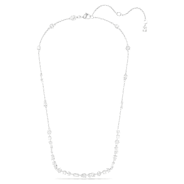 Mesmera set, Mixed cuts, Scattered design, White, Rhodium plated - Swarovski, 5665877