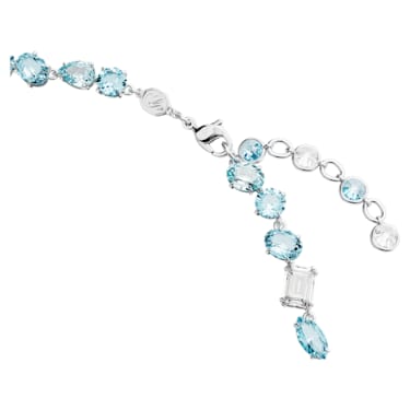 Gema Halskette, Verschiedene Schliffe, Blau, Rhodiniert - Swarovski, 5666007