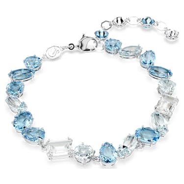 Gema Armband, Blandade slipningar, Blå, Rodiumpläterad - Swarovski, 5666018