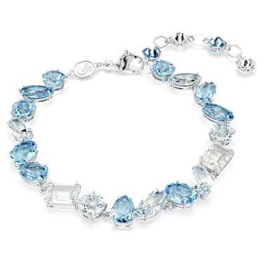 Gema Armband, Verschiedene Schliffe, Blau, Rhodiniert - Swarovski, 5666018