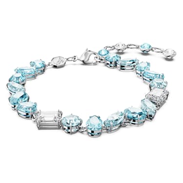Zapestnica Gema, Mešani rezi, Modra, Prevleka iz rodija - Swarovski, 5666018