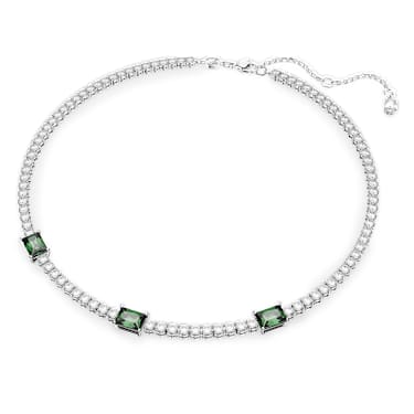 Matrix Tennis 네크리스, 믹스 컷, 그린, 로듐 플래팅 - Swarovski, 5666168