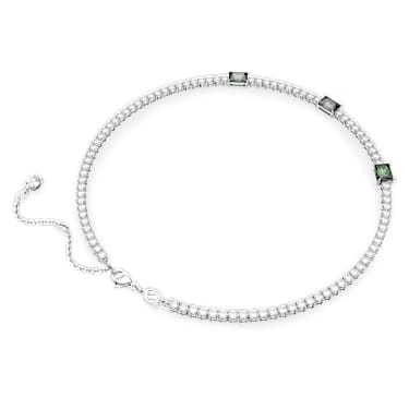 Matrix Tennis 네크리스, 믹스 컷, 그린, 로듐 플래팅 - Swarovski, 5666168