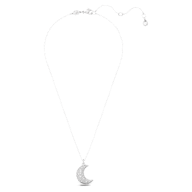 Sublima 链坠, 月亮, 白色, 镀铑 - Swarovski, 5666181