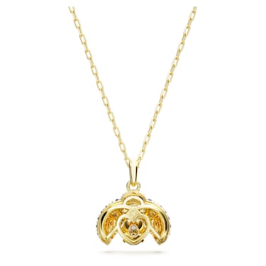 Idyllia pendant, Ladybird, Red, Gold-tone plated - Swarovski, 5666225