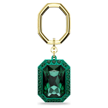 鑰匙扣, 八角形切割, 綠色, 多種金屬潤飾 - Swarovski, 5666643