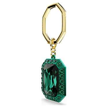鑰匙扣, 八角形切割, 綠色, 多種金屬潤飾 - Swarovski, 5666643