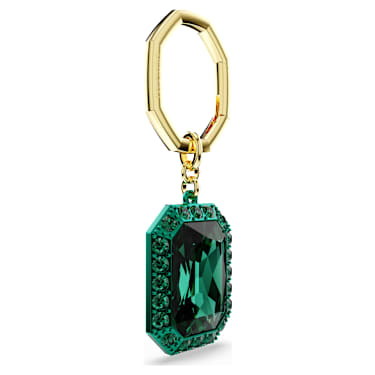 鑰匙扣, 八角形切割, 綠色, 多種金屬潤飾 - Swarovski, 5666643