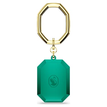 Swarovski Key ring Octagon cut Green Mixed metal finish