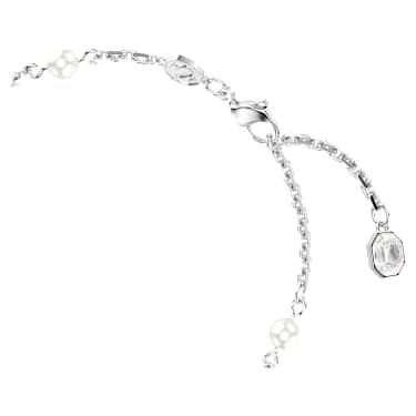 Symbolica Carrier Armband, Kristallperle, Weiß, Rhodiniert - Swarovski, 5667210
