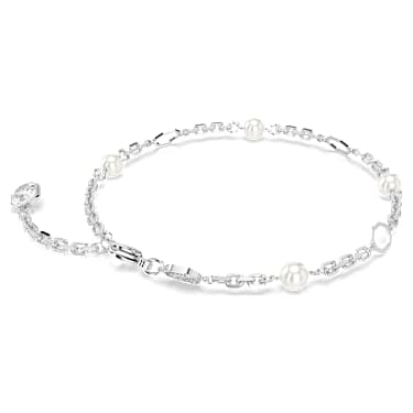 Symbolica Carrier Armband, Kristallperle, Weiß, Rhodiniert - Swarovski, 5667210