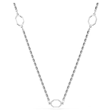 Symbolica Carrier Halskette, Weiß, Rhodiniert - Swarovski, 5667468