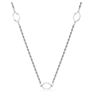 Collana carrier Symbolica, Bianca, Placcato rodio - Swarovski, 5667468
