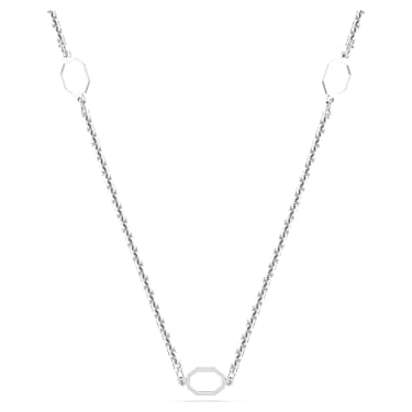 Symbolica carrier necklace White Rhodium plated Swarovski