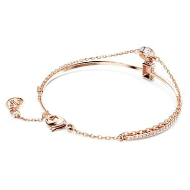 Chroma Armreif, Verschiedene Schliffe, Rosa, Roségold-Legierungsschicht - Swarovski, 5668243