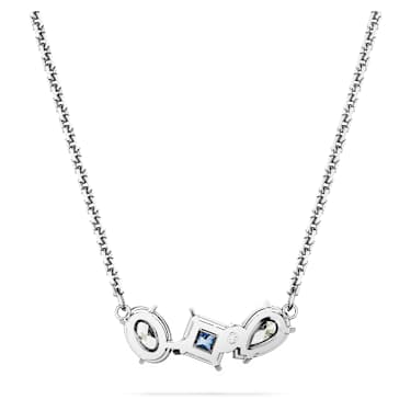 Mesmera hanger, Verschillende slijpvormen, Blauw, Rodium toplaag - Swarovski, 5668276