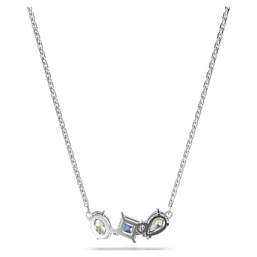 Mesmera hanger, Verschillende slijpvormen, Blauw, Rodium toplaag - Swarovski, 5668276