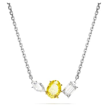 Mesmera pendant, Mixed cuts, Yellow, Mixed metal finish - Swarovski, 5668277