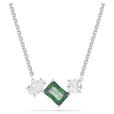Colgante Mesmera, Tallas mixtas, Verde, Baño de rodio - Swarovski, 5668278