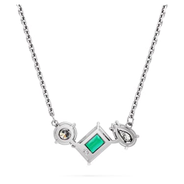 Colgante Mesmera, Tallas mixtas, Verde, Baño de rodio - Swarovski, 5668278