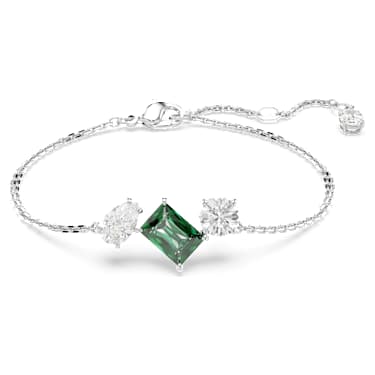 Zapestnica Mesmera, Mešani rezi, Zelena, Prevleka iz rodija - Swarovski, 5668360
