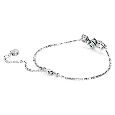 Mesmera Armband, Verschiedene Schliffe, Grün, Rhodiniert - Swarovski, 5668360