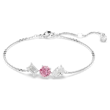 Mesmera Armband, Verschiedene Schliffe, Rosa, Rhodiniert - Swarovski, 5668361