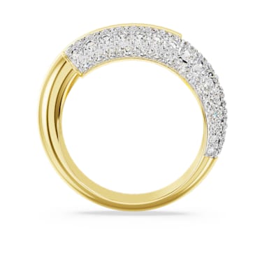 Dextera ring, White, Gold-tone plated | Swarovski